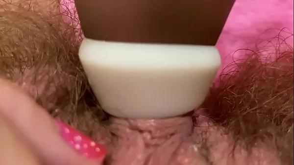 Watch Huge pulsating clitoris orgasm in extreme close up with squirting hairy pussy grool play cool Tube
