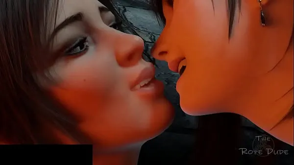 Obejrzyj Lara croft and Tifa french kiss fajny kanał