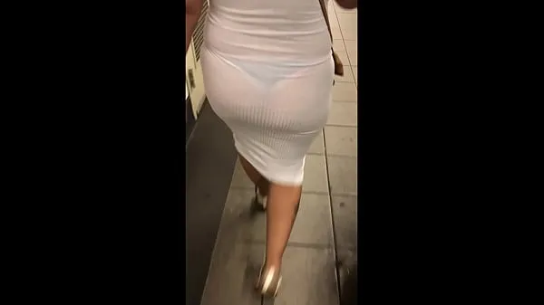 Watch Wife in see through white dress walking around for everyone to see cool Tube