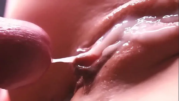 Watch cum between her labia. Close-up cool Tube