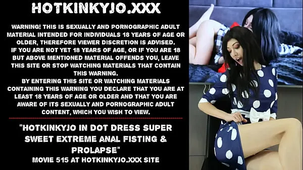 Hotkinkyjo in dot dress super sweet extreme anal fisting & prolapse शानदार ट्यूब देखें