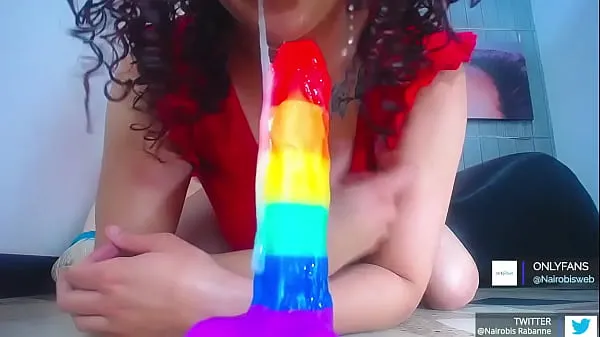 Girl Sucking Dildo and Fantasizes of Real Cock - Amateur शानदार ट्यूब देखें