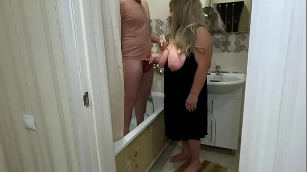 Watch Mature MILF jerked off his cock in the bathroom and engaged in anal sex cool Tube
