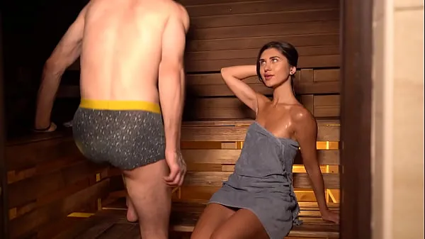 Watch It was already hot in the bathhouse, but then a stranger came in cool Tube