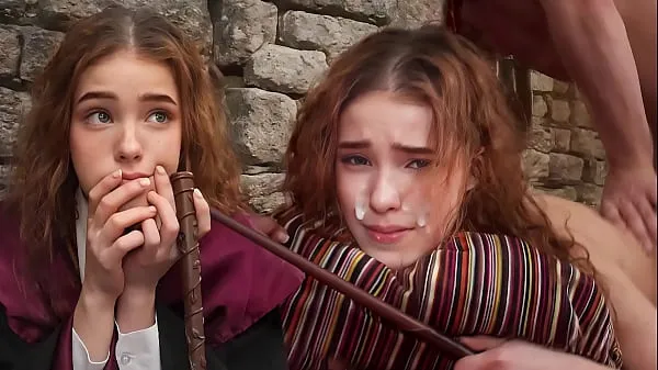 Watch ERECTO ! - Hermione´s First Time Struggles With A Spell - NoLube cool Tube